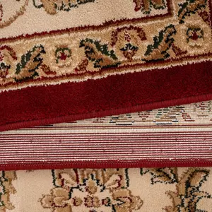 Gold Red Classical Oriental Floral Area Rug 160cm x 230cm