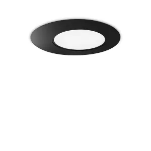 Ideal Lux Iride Integrated LED Decorative Flush Ceiling Light Black 1850Lm 3000K