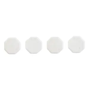 Maison by Premier Marmore Set Of Four White Marble Octagonal Coasters