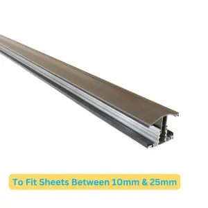 Solstice Snap Down Glazing Bar 10-25mm 2m Brown