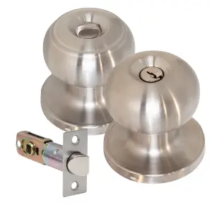 XFORT Bello Entrance Knob Set Satin Chrome for Internal Doors