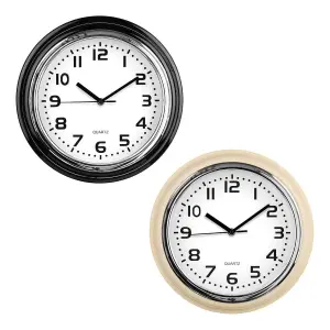 Interiors by Premier Chrome Finish Plastic Wall Clock