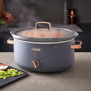 Tower Cavaletto 6.5 litre Slow Cooker Grey