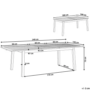 Garden Table Wood Light Wood CESANA