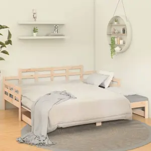 Berkfield Pull-out Day Bed Solid Wood Pine 2x(80x200) cm