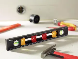 Wiha Electrician's Spirit Level Precision 40cm Long With Sliding Guides 42074