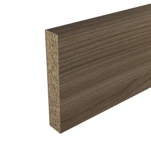 GoodHome Berberis Matt Wood effect Laminate Kitchen Upstand (L)3000mm