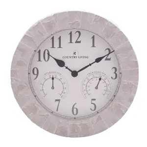 Country Living Grey Garden Clock 14''