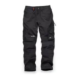 Scruffs Pro Flex Plus Trade Work Trousers Black - 40R