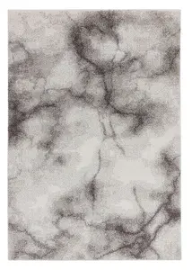 Luxurious Cream Grey Abstract Modern Rug For Dining Room-200cm X 290cm