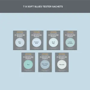 Rust-Oleum Light Blue Satin Furniture Paint Tester Samples - 10ml