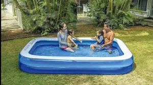 2m x 1.5m Giant Rectangular Inflatable Garden Kids / Family Paddling Pool