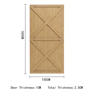 Pine Wooden Garden Gate Freestanding Side Opening Gate with Gate Lock & Door Latch W 100cm x H 183cm