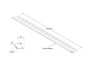 ILCOM decorative profile Rs 14mm x 2440mm x 0.6mm Copper Polished Stainless Steel