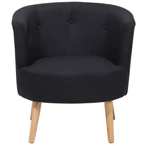 Beliani Modern Armchair ODENZEN Fabric Black