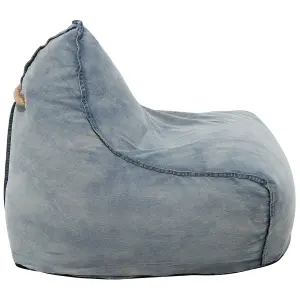 Beliani Modern Bean Bag Light Blue DROP