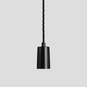 Industville Sleek Edison Pendant, 1 Wire, Black