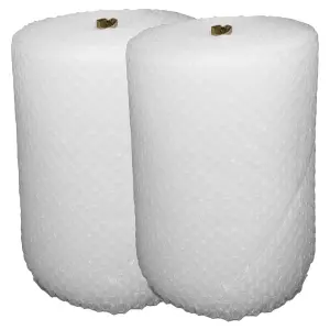 2 x 1000mm x 50m Large Bubble Wrap Rolls For House Moving Packing Shipping & Storage