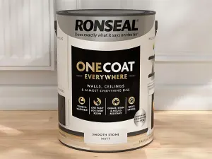 Ronseal KCB.7015103.12704.81 One Coat Everywhere Interior Smooth Stone Matt 5 litre RSLOCESSM5L