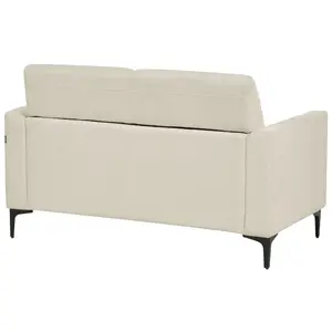 2 Seater Fabric Sofa Beige FENES