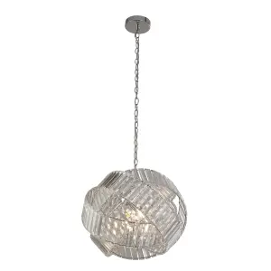 Lighting Collection Calgary Chrome 4 Light Pendant