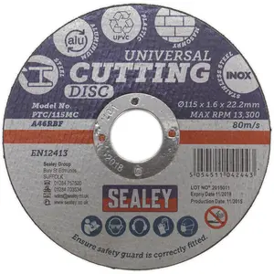 Versatile 115mm Cutting Disc for Metal, Masonry, and More