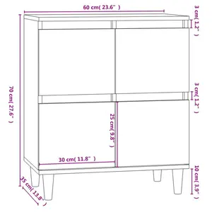 Lakken 60 Cm Wide Sideboard Brown Oak