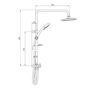 Triton T80 Easi-Fit+ DuElec Gloss Chrome effect Electric mixer Shower, 10.5kW