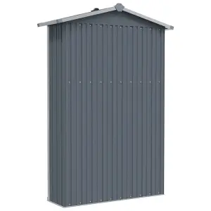 Berkfield Garden Shed Grey 107.5x46x183 cm Galvanised Steel