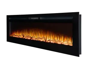 Adam Orlando Inset / Wall Mounted Electric Fire, 72 Inch