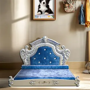 Eckard Velvet Pet Bed Blue /  63.5cm H x 90cm W x 116cm D