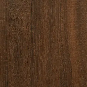 Berkfield Corner Cabinet Brown Oak 33x33x164.5 cm Engineered Wood