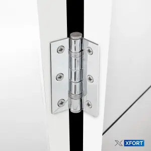 XFORT Polished Chrome Liberty Lever On Rose Latch Pack, Complete Set