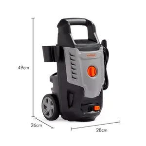 VonHaus Pressure Washer 1600W, Portable Power Washer for Patio, Car, Fences, Jet Wash w/ Accessories, 130 Bar Max Water Pressure