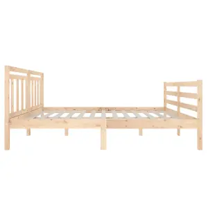 Berkfield Bed Frame Solid Wood 140x200 cm 4FT6 Double