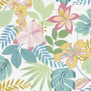 Envy So Exotic Day Floral Smooth Wallpaper