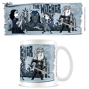 The Witcher Illustrated Adventure Mug Blue/Black (One Size)