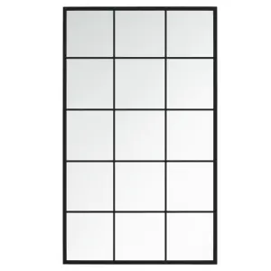 vidaXL Wall Mirror Black 100x60 cm Metal