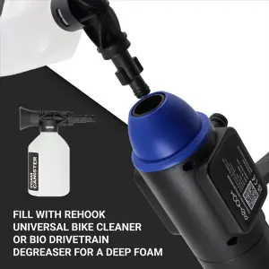 Rehook Cordless Bike Pressure Washer - Portable Handheld Jet Wash Cleaner Kit High-Flow Power 435PSI/30bar with Brushless Motor