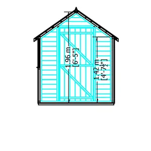 5 ft. W x 7 ft. D Garden Shed