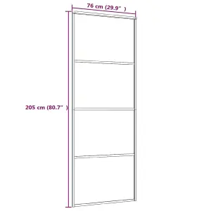 Berkfield Sliding Door Frosted ESG Glass and Aluminium 76x205 cm White