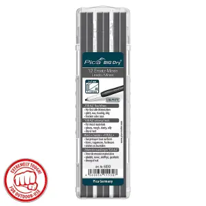 Pica BIG DRY 6060 Automatic Pencil 2B Graphite Refills 12 Leads All Surface 6030