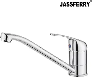 JASSFERRY Kitchen Sink Mixer Tap Caravan Monobloc Single Top Lever Swivel Spout Chrome