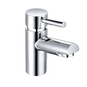 Nes Home Contemporary Bathroom Chrome Basin Sink Single Lever Mixer Tap And Waste