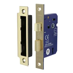 TIMCO 3 Lever Electro Brass Mortice Sashlock 65mm Case 45mm Backset