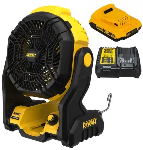 Dewalt DCE512N 18v XR Cordless Portable Job Site Fan Pivot 2.0Ah Batt & Charger