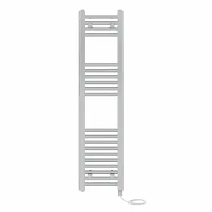 Right Radiators Prefilled Electric Straight Heated Towel Rail Bathroom Ladder Warmer Rads - Chrome 1200x300 mm