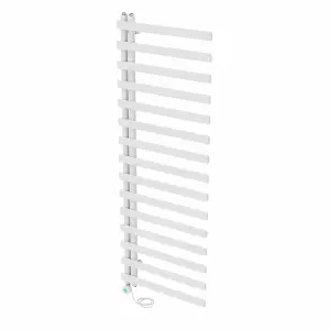 Right Radiators Prefilled Thermostatic Electric Heated Towel Rail Designer Ladder Warmer Rads - 1600x600mm White