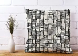 Irregular Sketched Block Textured Cushions 45cm x 45cm