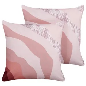 Set of 2 Outdoor Cushions CAMPEI Pink